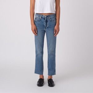 amo loverboy relaxed straight leg blue jean - size 28